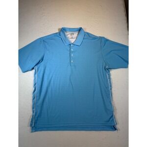 Adidas Golf Polo Shirt Men's 2XL Blue ClimaLite Short Sleeve Performance